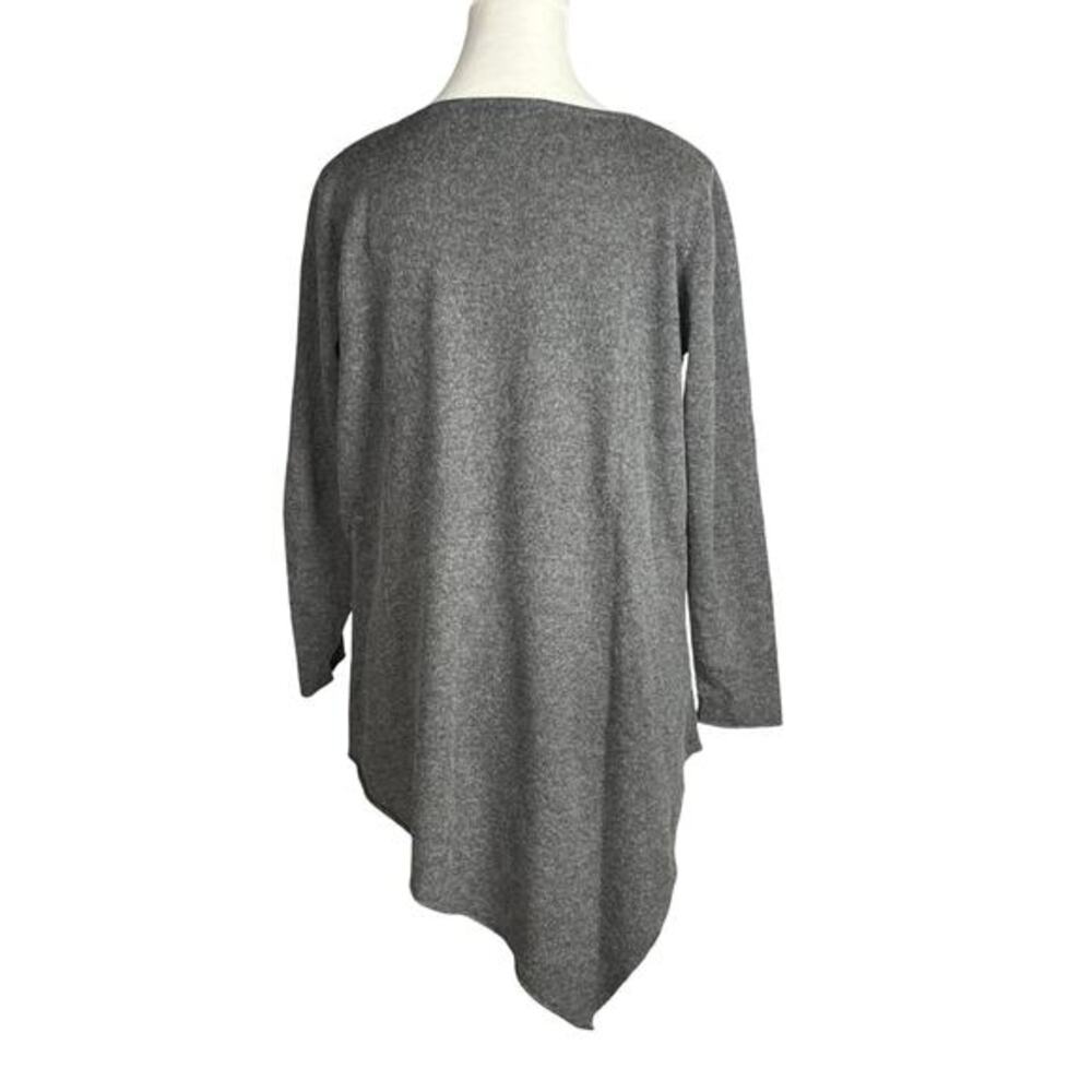 JOIE Cashmere Wool Sweater Womens Small Asymmetrical Hem Crew Neck Long Relaxed - Picture 5 of 8